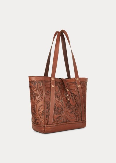 Sacolas Ralph Lauren Hand-Tooled Couro Mulher 84150-JHKI